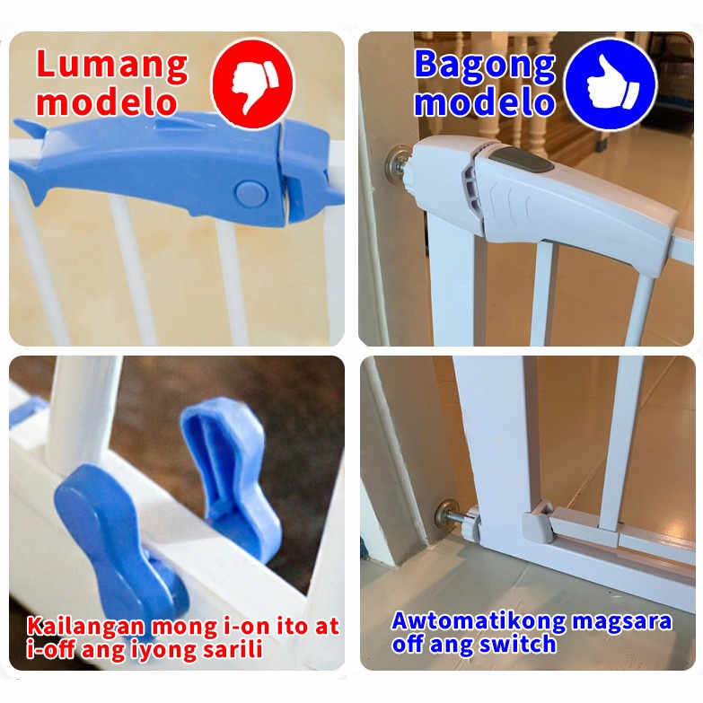 Propesyonal na safety gate Safety fence Stair guard Baby gate Hindi na kailangang mag-drill sa dingd