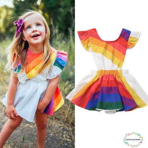 rainbow baby dress
