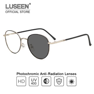 LUSEEN Photochromic Anti Radiation Eyeglass For Woman And Man Replaceable Lens Eye Glasses