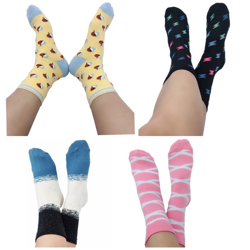 3 Pairs Korean Cotton Socks | Shopee Philippines