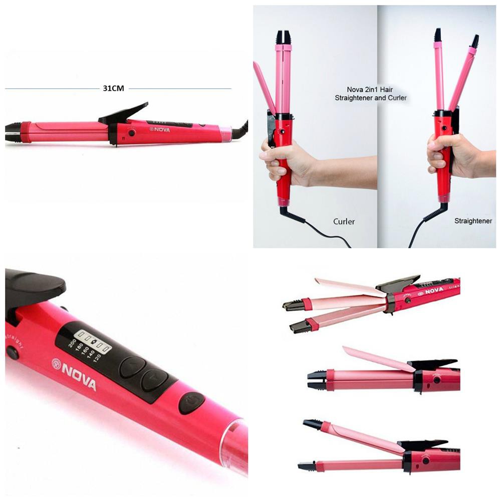 2 in 1 hair straightener and curling iron