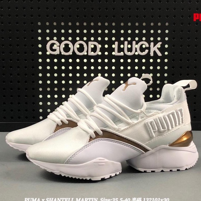 puma muse white gold