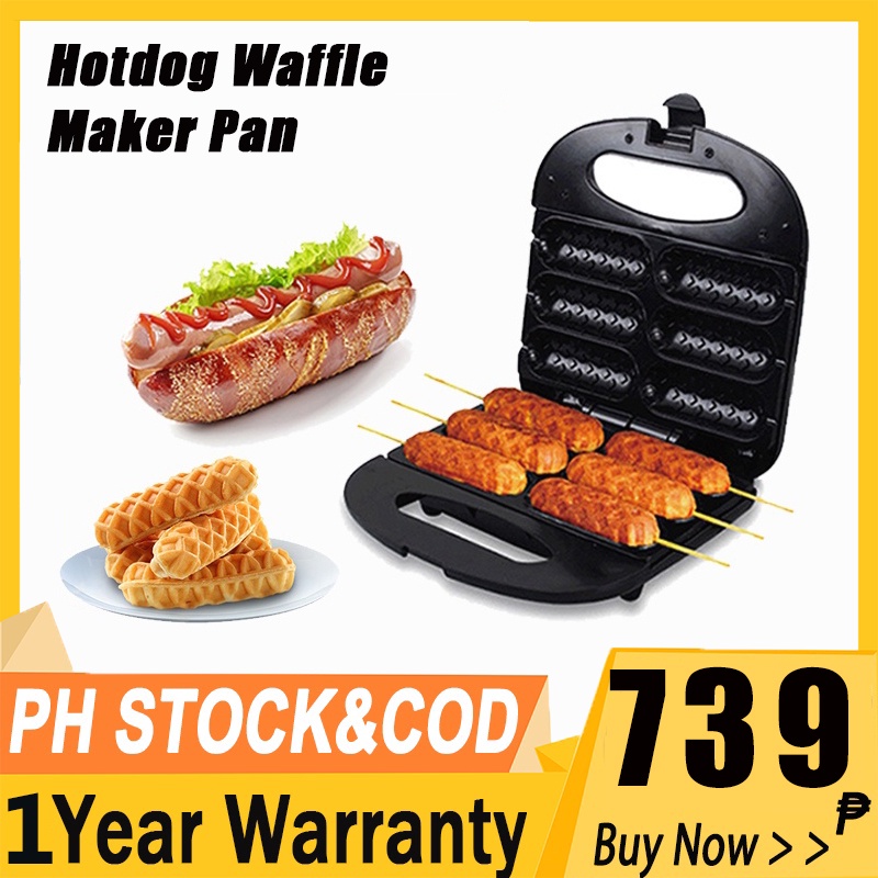 Kyowa Original Electric Hotdog Waffle Maker Pan (Black) Shopee