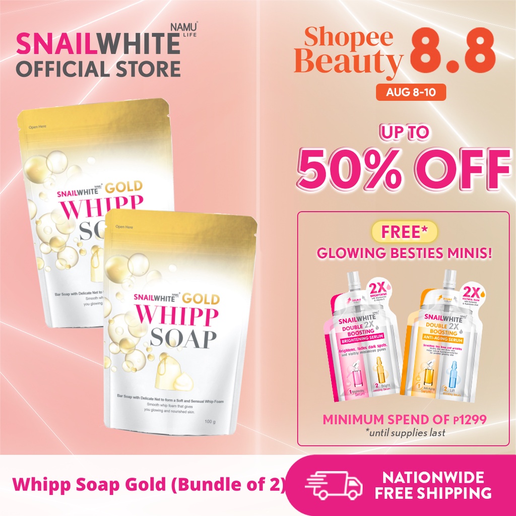 watson official store SNAILWHITE Whipp Soap Gold 100g, Bundle of 2