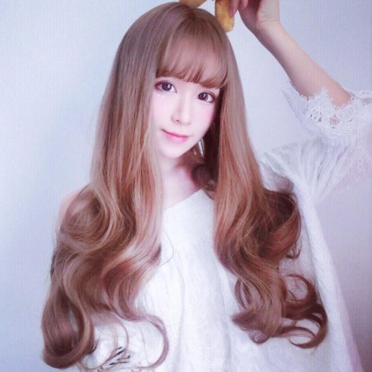 Japanese And Korean Fluffy Cos Anime Wig Girl Sweet Curly Hair Big