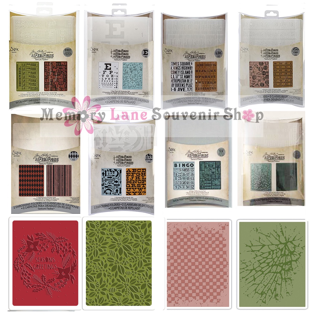 Sizzix Tim Holtz Fade Embossing Folders # 1 | Shopee Philippines