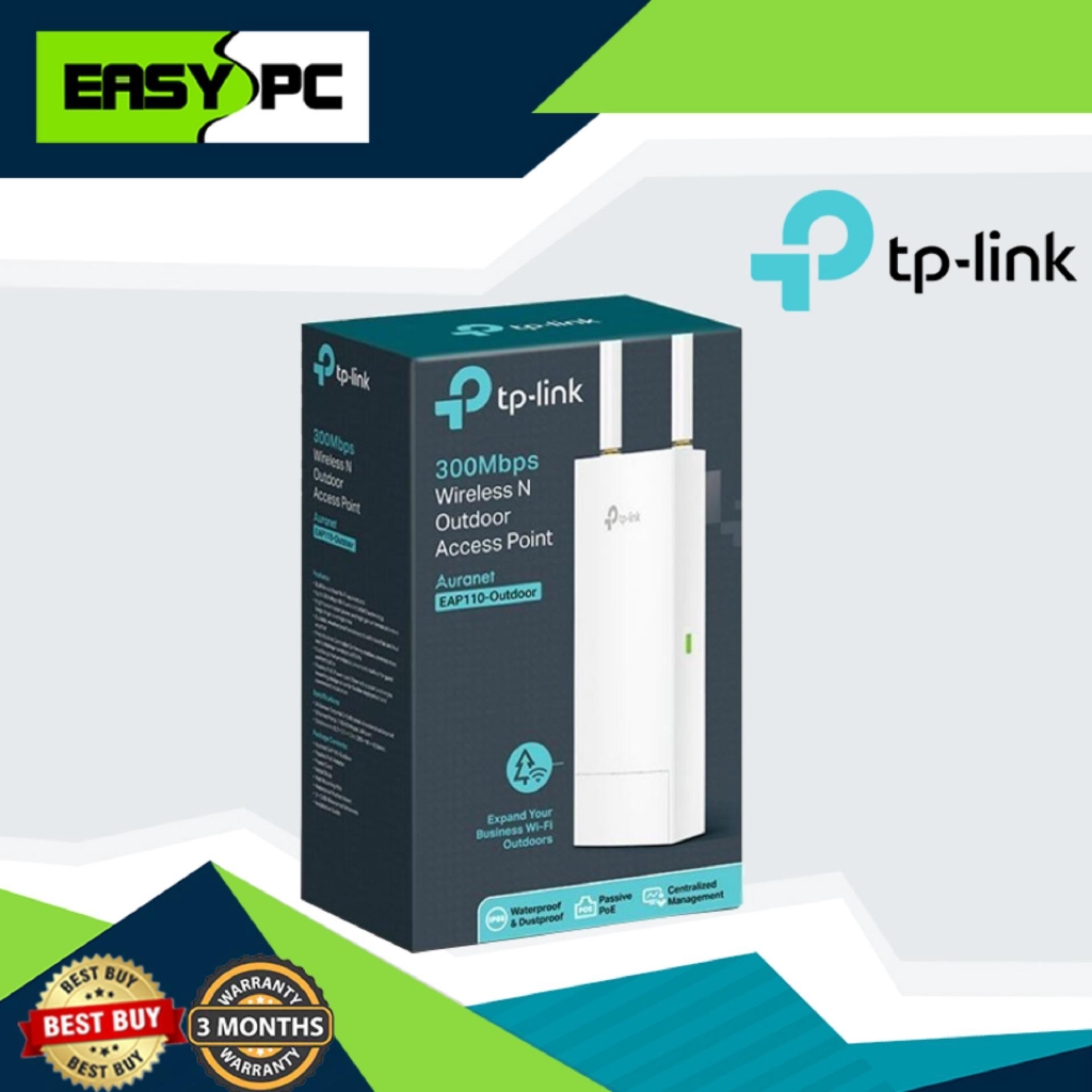 TpLink EAP110 300Mbps Wireless N Outdoor Mount Access Point Tplink