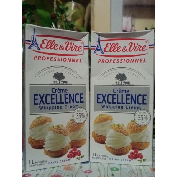 Elle & Vire Excellence Whipping Cream 1L Shopee Philippines