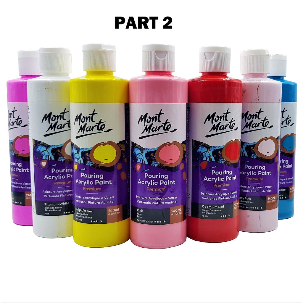 Premium Pouring Acrylic Paint 240ml Part 2 of 2 Shopee Philippines