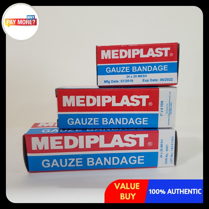 Mediplast Gauze Bandage [4/3/2 x 6yards] Shopee Philippines