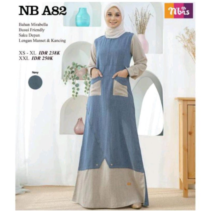 Nb A82 NAVY (NIBRAS GAMIS) | Shopee Philippines