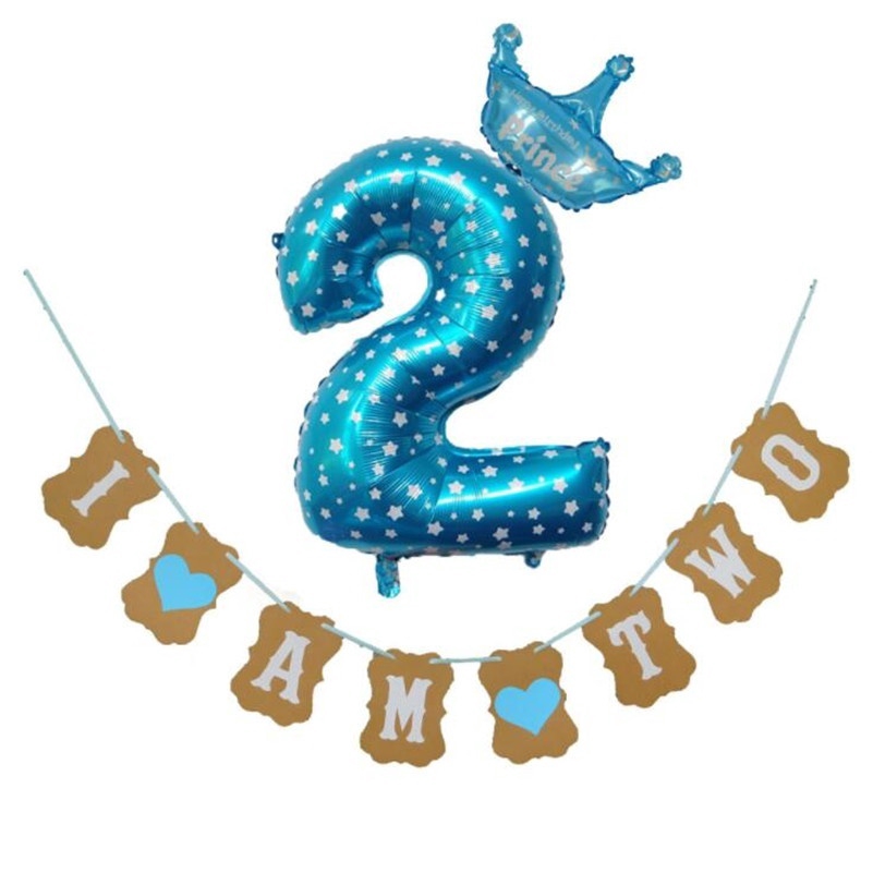 Baby Boy Girl 1 Year I Am One Garland Bunting Banner Birthday
