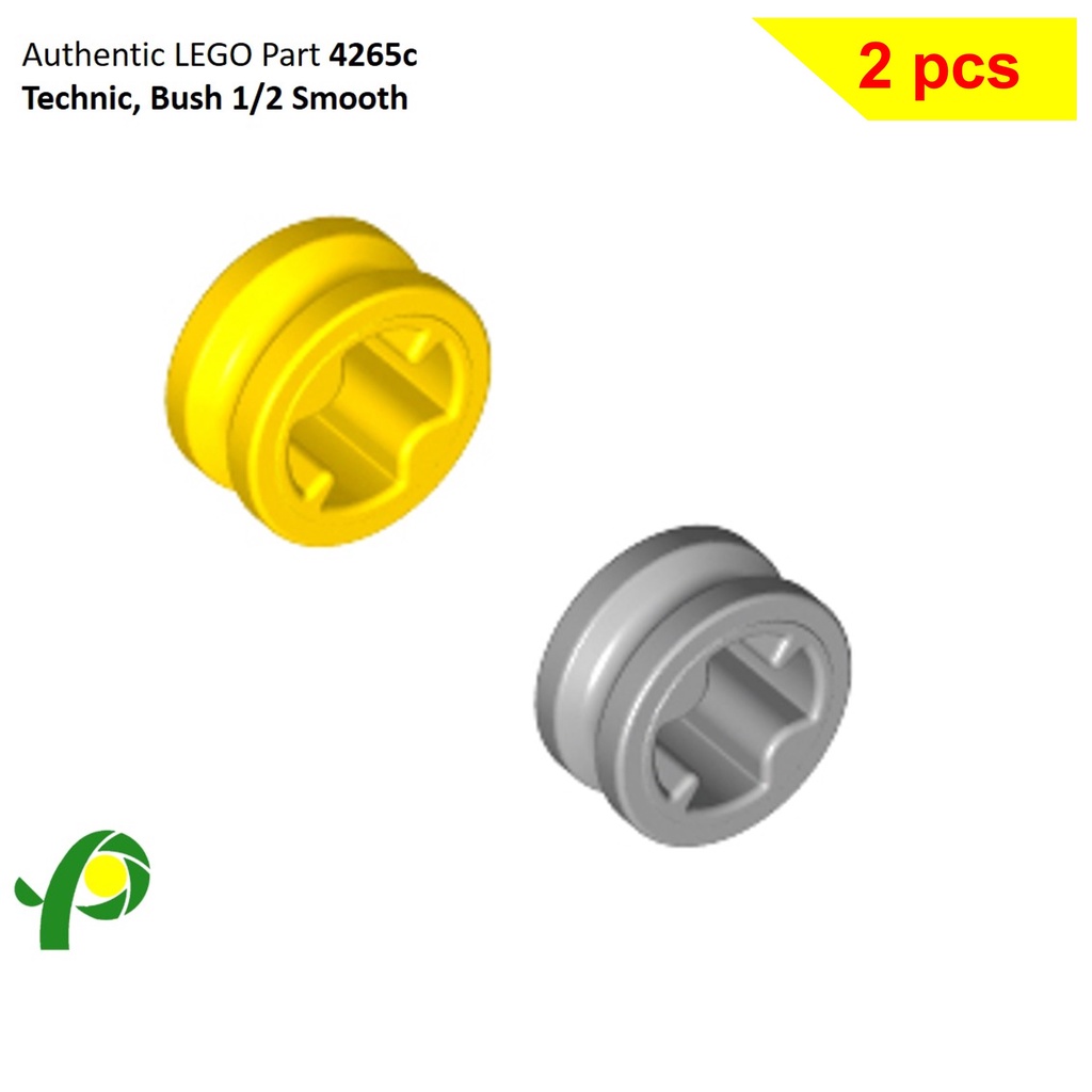 Lego 5 New Yellow Technic Bush 1/2 Smooth Parts 