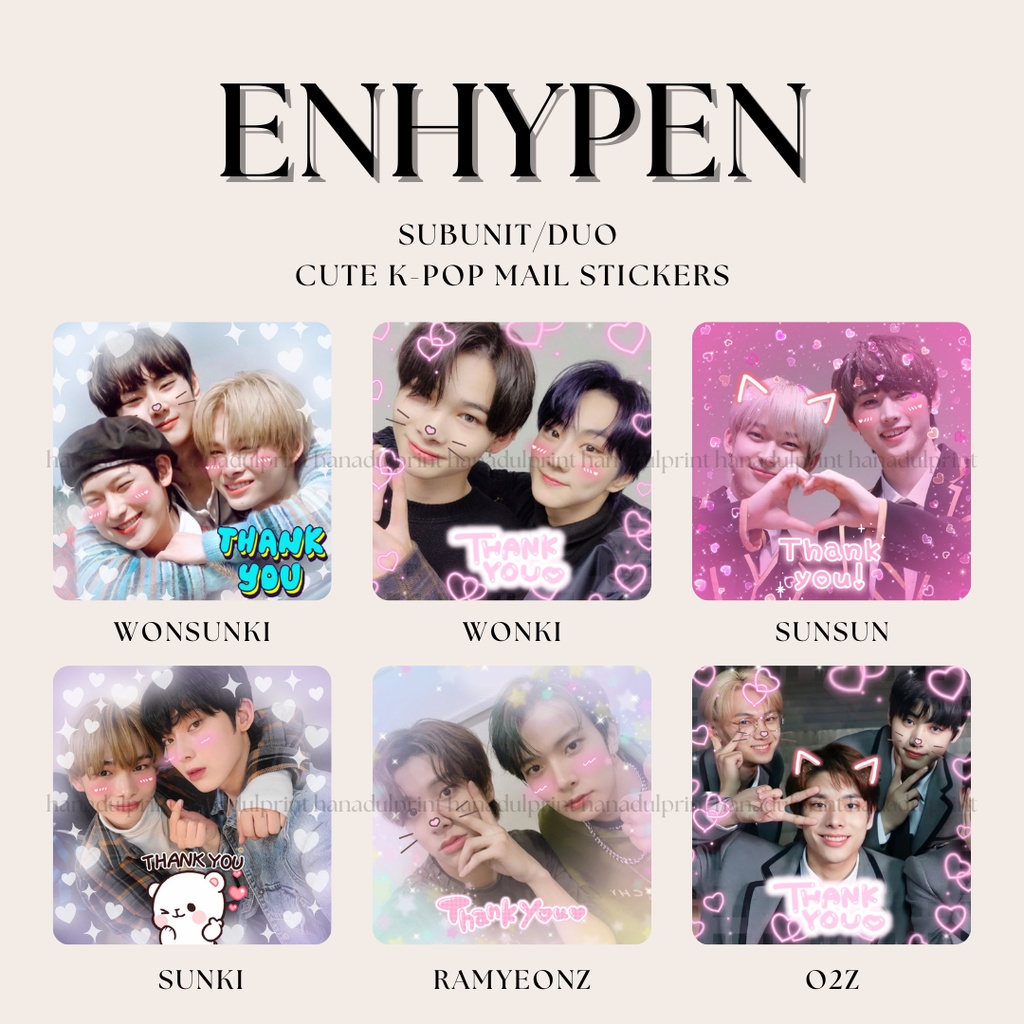 Subunit/Duo Mail Stickers - ENHYPEN | Prikula Stickers | Shopee Philippines