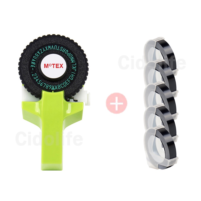 Green Color Label Maker Motex E101 E101 DIY Manual Typewriter Label