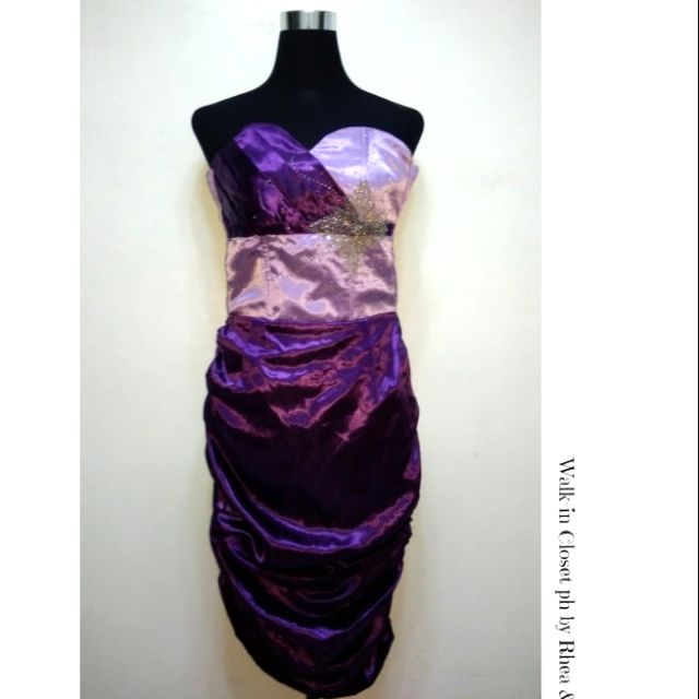 cocktail dress purple color