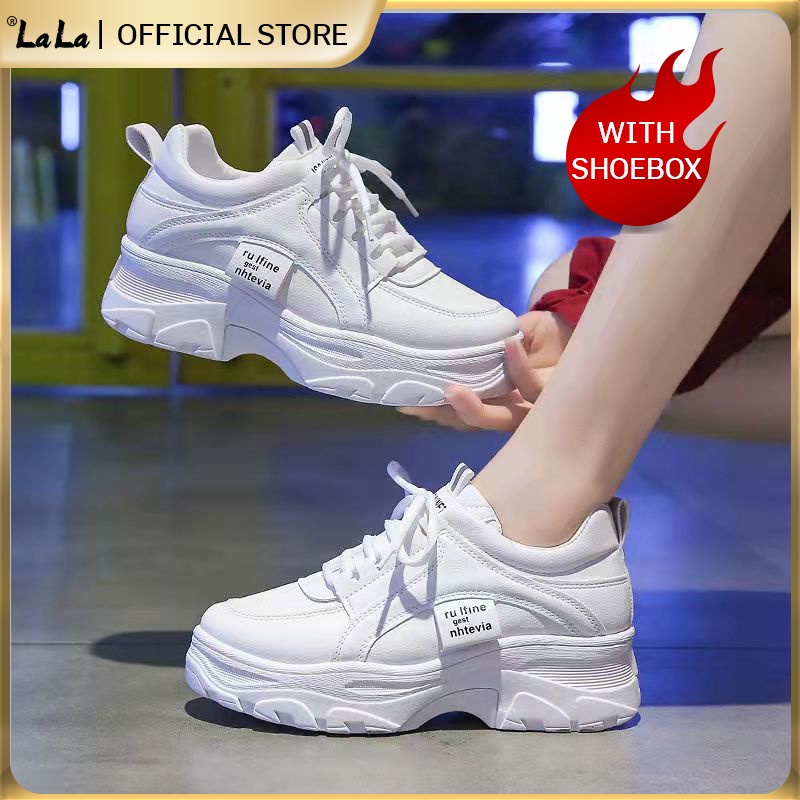 【LaLa】Trendy Chunky Shoes New Sneakers for women fashion popular rubber ...
