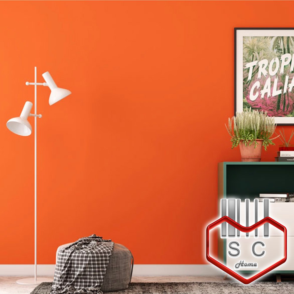 SC Wall Sticker Solid Orange 45cmX10m Self Adhesive 3D Waterproof PVC