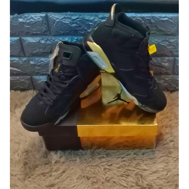 retro jordan 6 black and gold