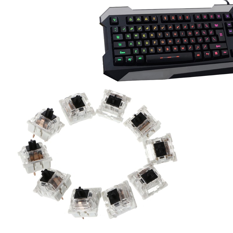 10Pcs 3 Pin Mechanical Keyboard Switch Black Replacement For Gateron Cherry MX Shopee Philippines