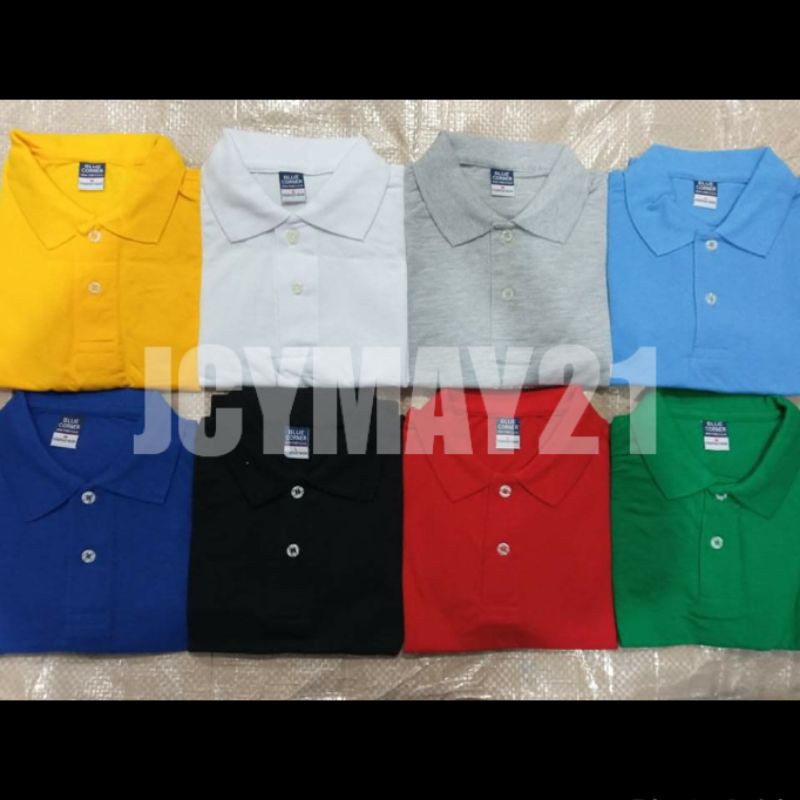 blue corner polo shirt size