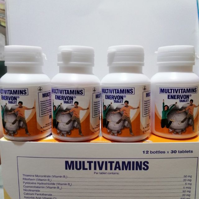 Enervon Tablet Multivitamins bottle by 30s (Covid Essentials) Shopee