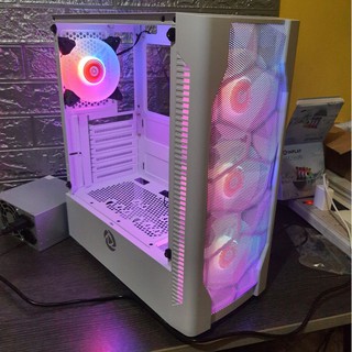 Inplay Meteor White Mid Tower Gaming Case Pc Case Desktop Computer