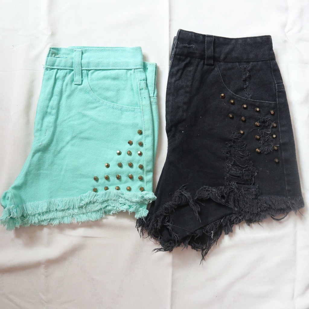 studded shorts