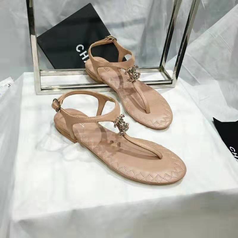 nude chanel sandals