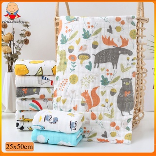 Rokibaby baby towel 25*50cm bath cotton towel for kids face towel Toddler Back Cotton Towel for baby