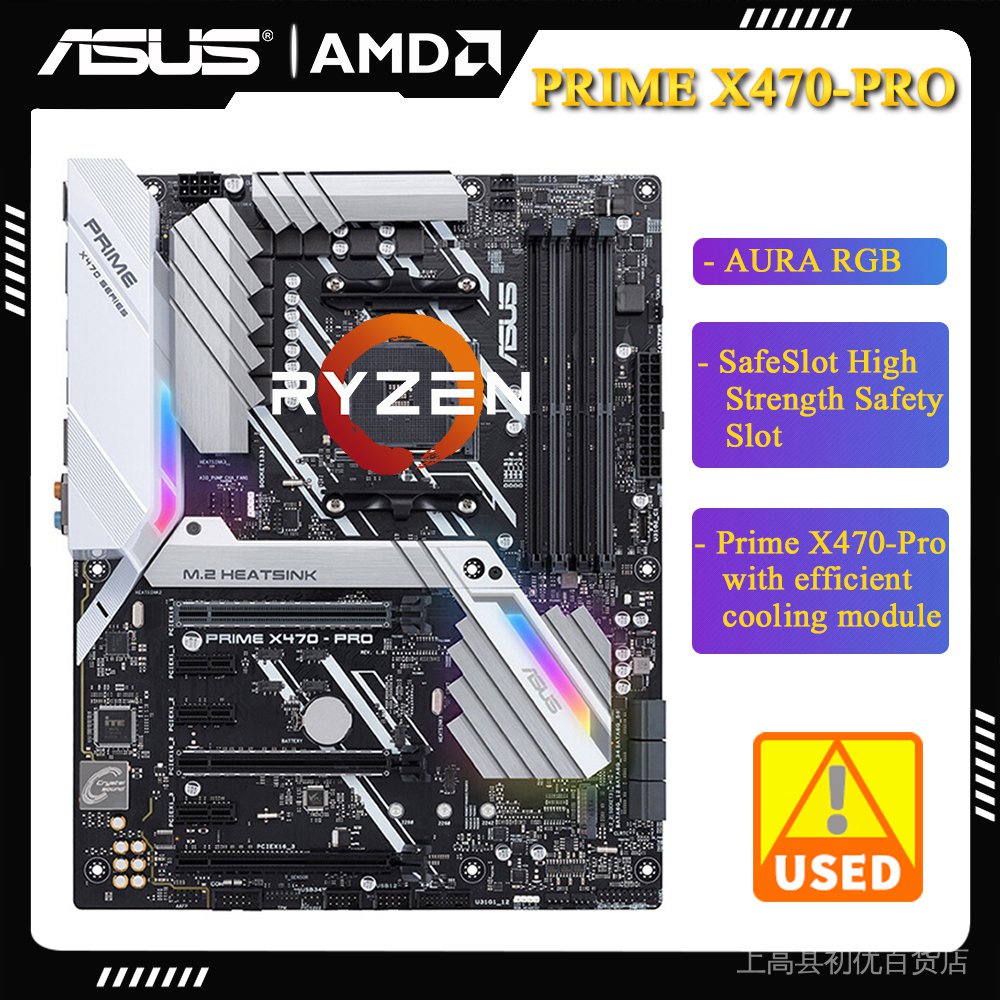 ASUS PRIME X470PRO AMD AM4 ATX Motherboard With M.2 Cooler, DDR4
