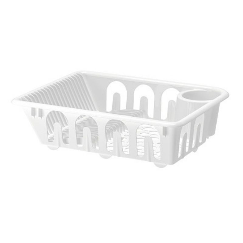 Practical Large White Plastic Dishwasher Drying Rack Container Holder