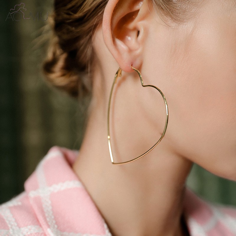 heart hoop earrings