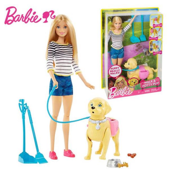 barbie walking dog