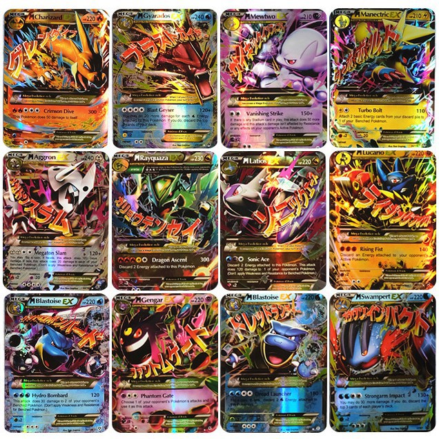 Cod Pokemon Trading Card Tcg Gx Mega Ex Party Flash Shiny Card Game Boys Toys Shopee Philippines