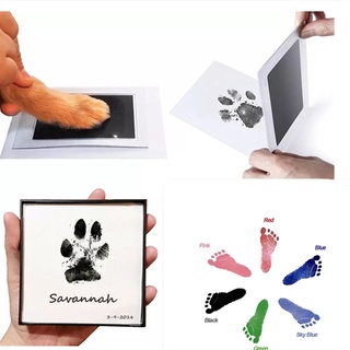 ♕℡□Safe Non-toxic Pet Footprints Handprint No Touch Skin Inkless Ink Pads BABI For 0-6 Months Newbor
