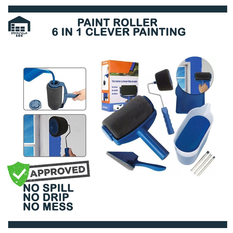 Paint Roller 8pcs set Clever Painting DIY No drip No mess No Spill For