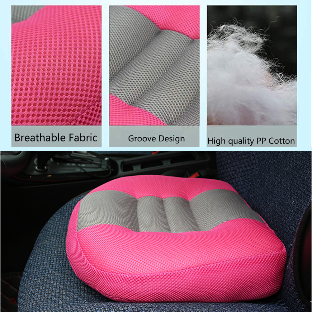 Car Booster Seat Cushion Driver Posture Cushion Heightening Height Boost Mat Portable Car Seat Pad Ideal for Office Home Black 