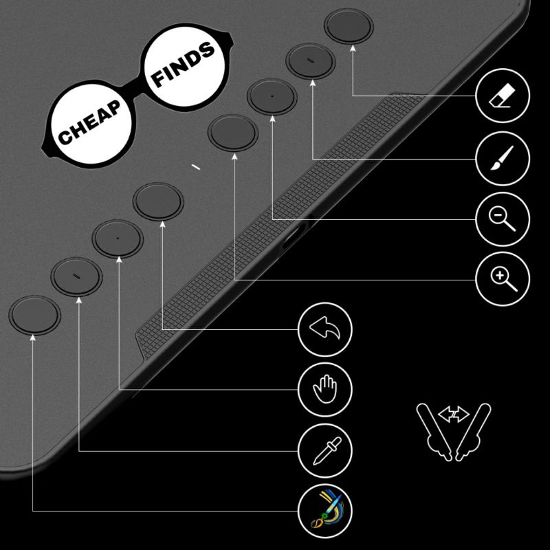 XPPEN DECO01V2 Digital Graphic Drawing Tablet Pen Tablet Support