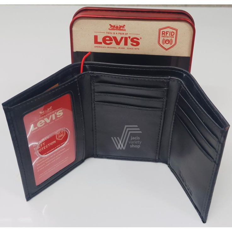 Levi's Men's Tri Fold Leather Wallet RFID Brown/Black Levi Strauss | Shopee  Philippines