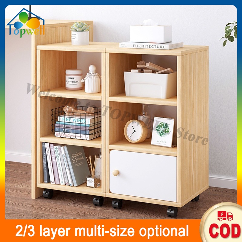 Mobile locker bedside table storage rack under desk bookshelf