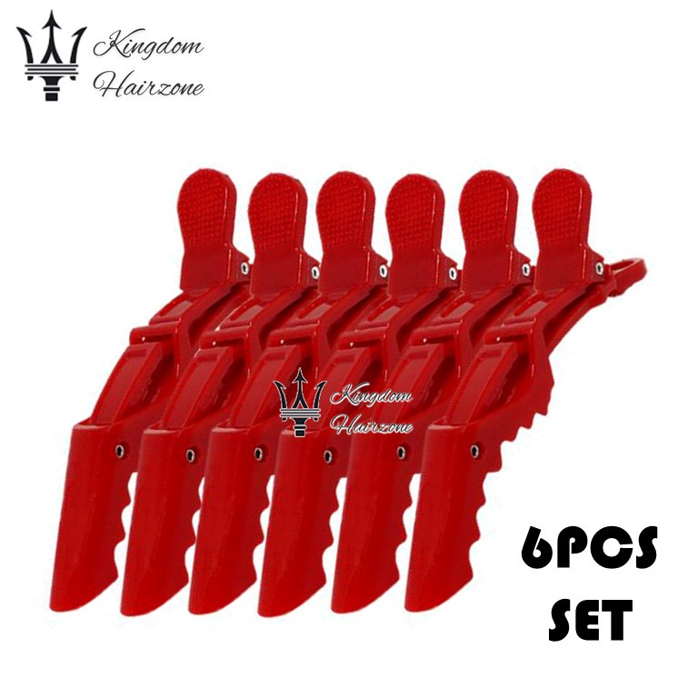 Croc Hair Sectioning Long Clips - 6pcs - Image 2