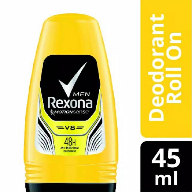 Rexona MEN DEODORANT ROLL ON V8 Yellow 45ml | Shopee Philippines