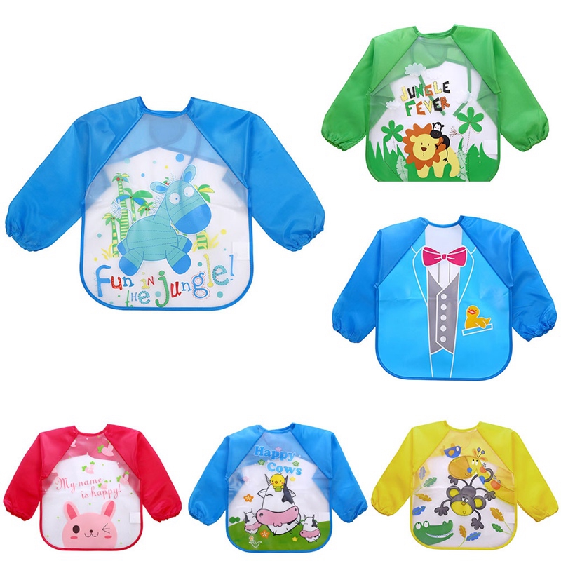 baby weaning bibs with sleeves