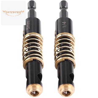 2Pcs1/4 Inch Shank Hinge Self Centering Drill Bits Set 5mm & 1/4 Inch Reaming Drill Wood Plastic Combination #1