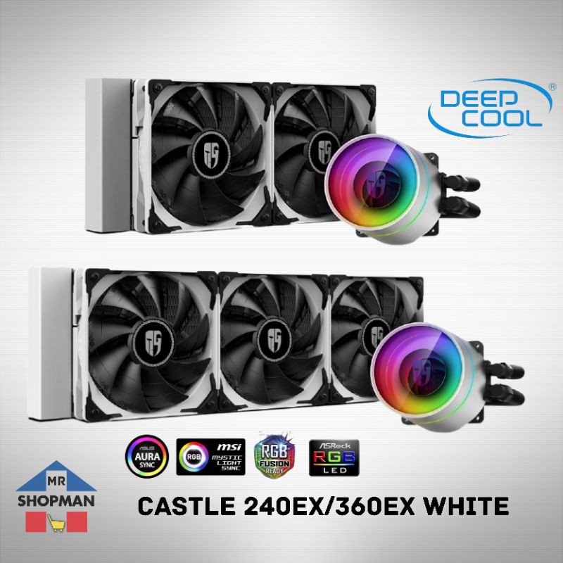 Deepcool Castle 240EX 360EX White AIO CPU Liquid Cooling Shopee Philippines