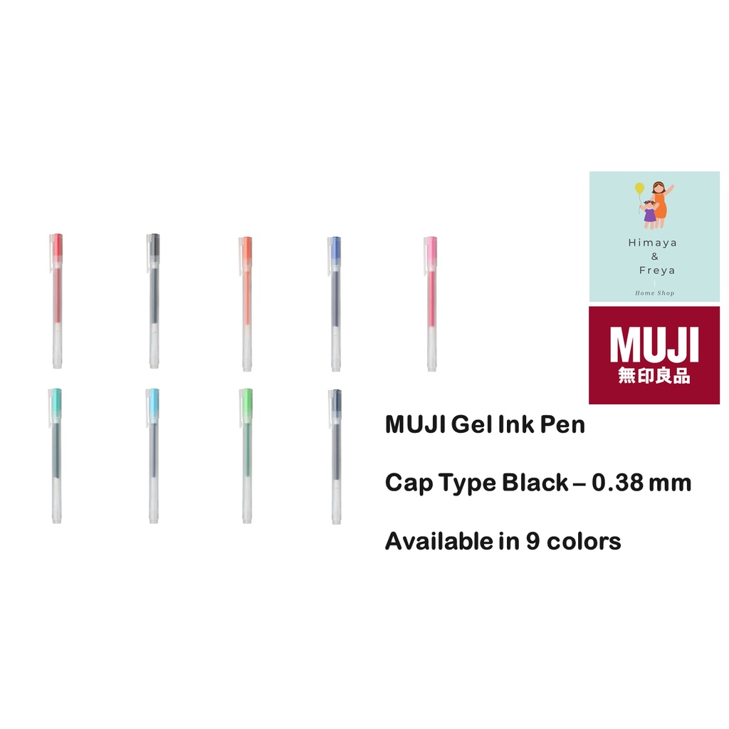 MUJI Gel Ink Pen Cap Type 0.38 mm/Authentic/Available in ALL 10