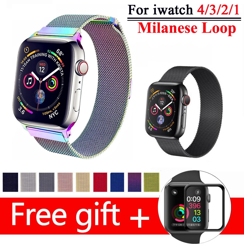apple watch series 5 44mm stainless steel with milanese loop