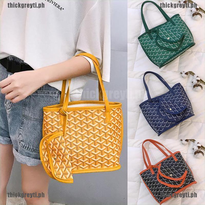 Thickgreyti Korean Emo Goyard Bag Women Shoulder Bag Tote Bag Handbag Shoppin Shopee Philippines