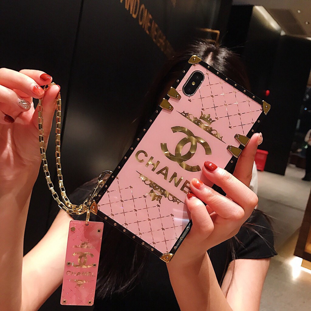 Iphone 11 Pro Max X Xs Xr Xsmax 8 7 6 6s Plus Vogue Pink Chanel Chain Square Soft Phone Case Cover Shopee Philippines